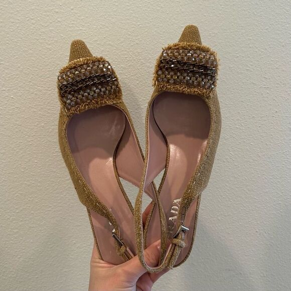 Prada Milano 35.5 Sandals/Slip on Woven with beads - Picture 11 of 13